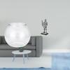 Clear Fish Bowl Vase And Knight Figure Sculpture for Creative Home Decor Tabletop Ornament Bedroom
