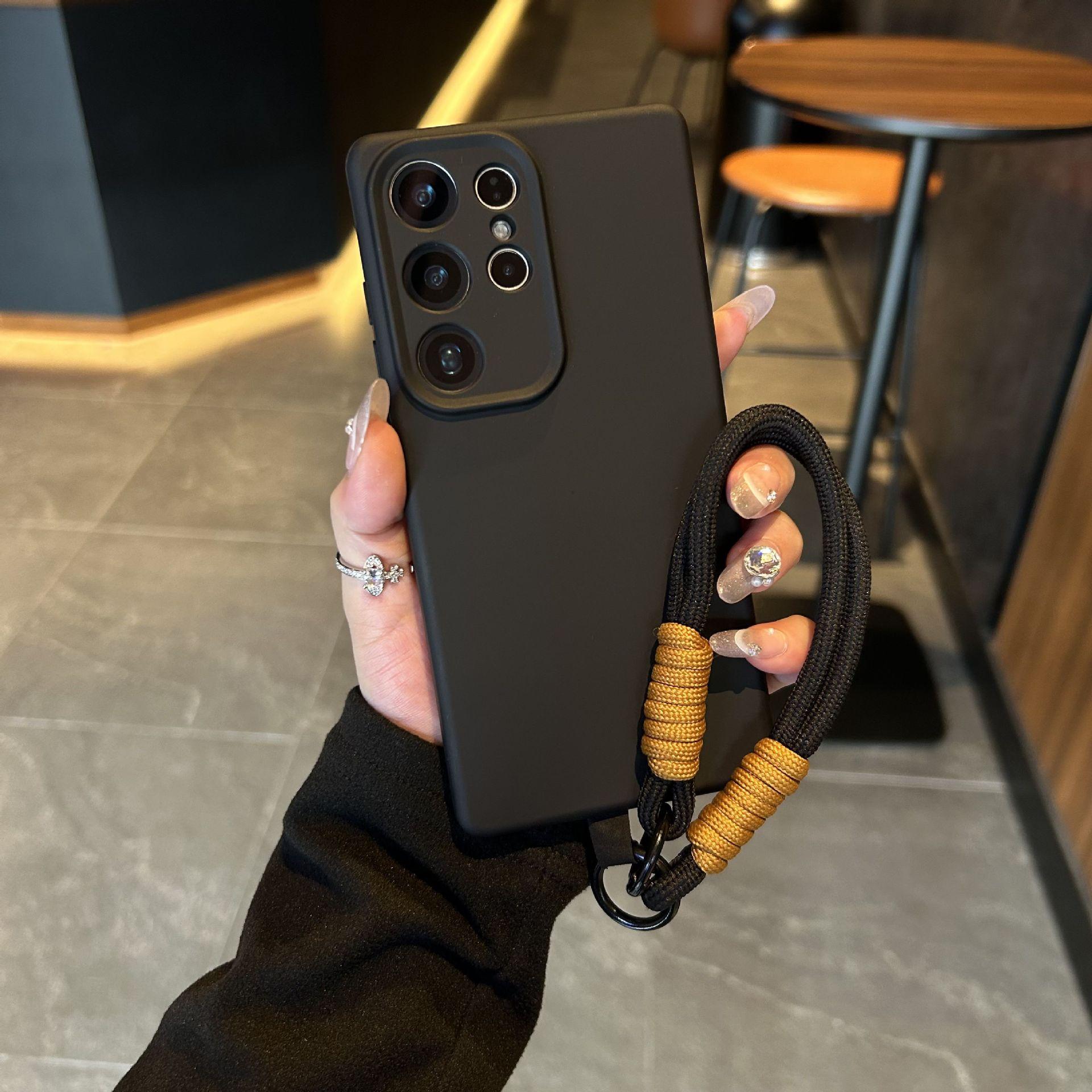 

Suitable for Samsung S25 Ultra Mobile Phone Case New Lanyard Liquid Silicone S24plus Full Inclusive Lens S23 Samsung S25