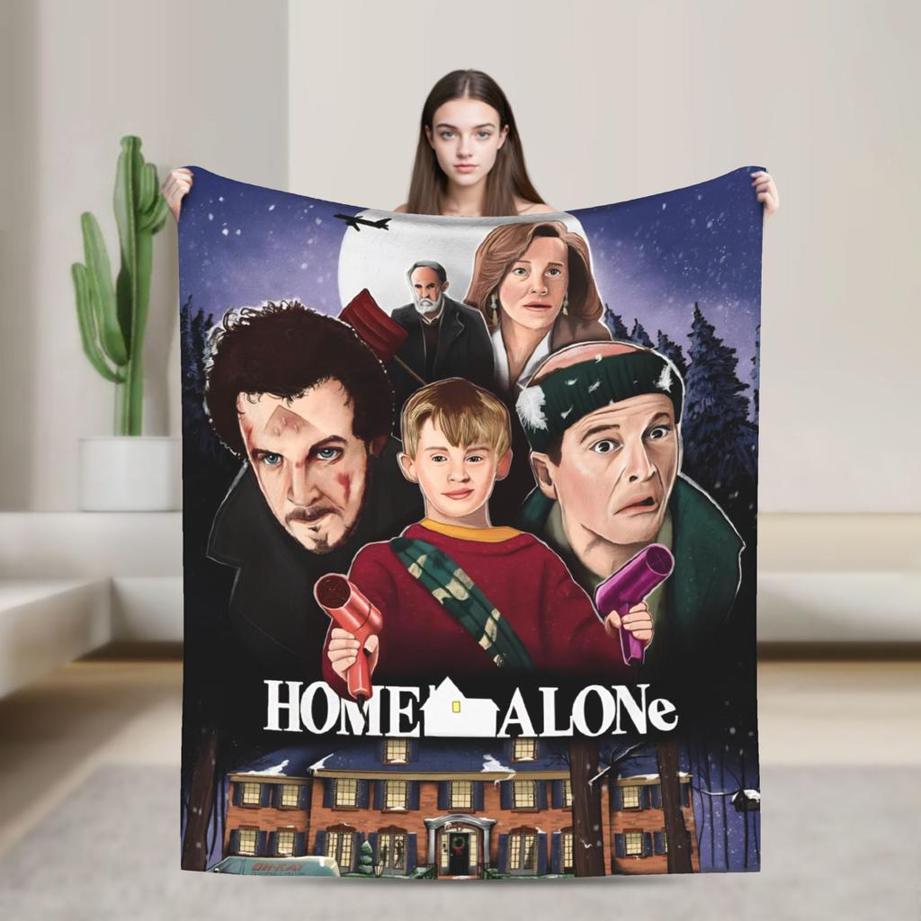 Home Alone  Merry Christmas  Blanket Quality Warm  Bedding Throws Winter Travel Bedroom Aesthetic Bedspread