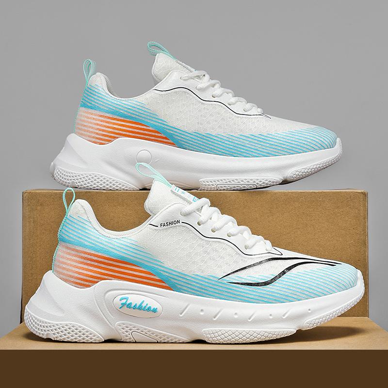 

Men s shoes autumn mesh breathable 2024 new running shoes professional racing sports students soft sole lightweight sports trendy shoes 44