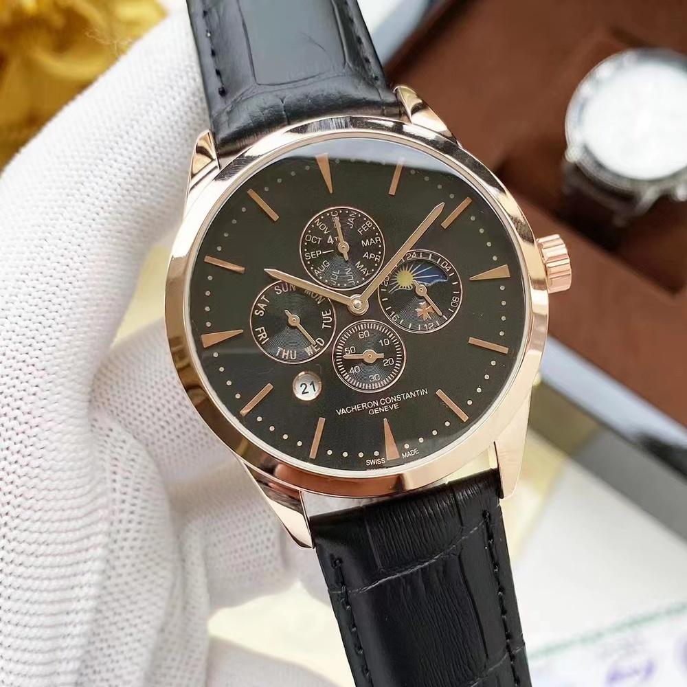 Business Casual Men's Automatic Stainless Steel Mechanical Watch Leather Strap