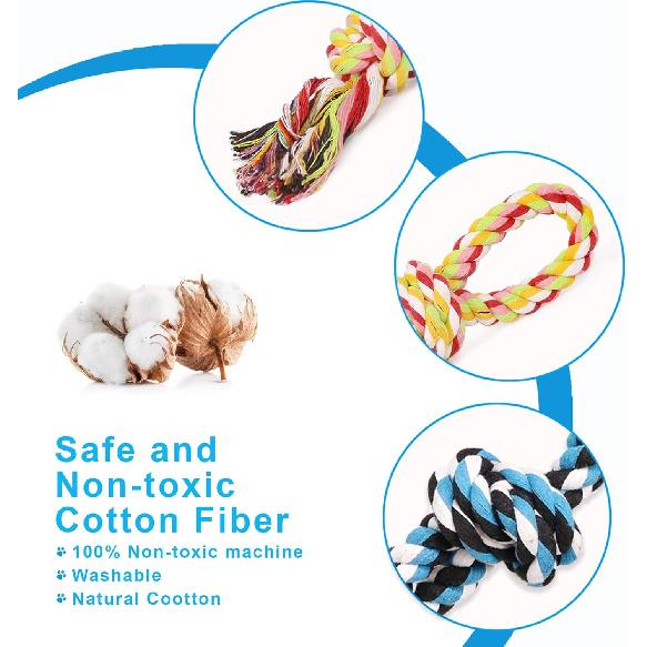 UPSKY Dog Rope Toys 2 Nearly Indestructible Pet Toys for Medium To Large Breed, Dental Cleaning Chew Toys, Dogs Tug Toy for Boredom, Teething for