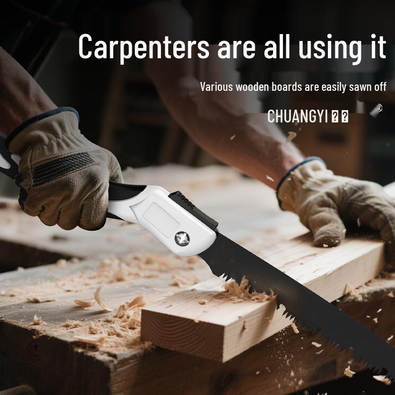 Folding Manganese Steel Hand Saw for Woodworking, Tree Cutting, and Gardening