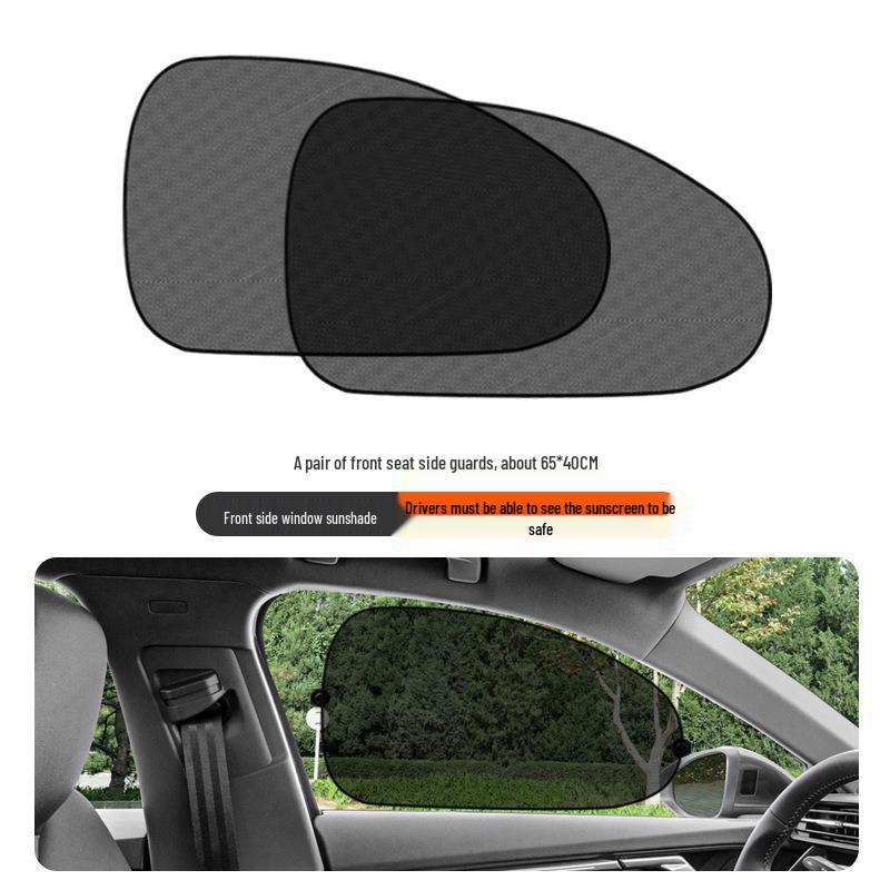 Upgraded Magnetic Car Sunshade Curtain with Retractable Push-Pull Cooling & Heat Insulation
