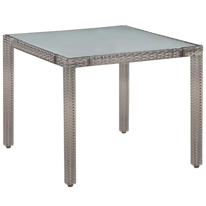 VidaXL Mobilier à dîner de jardin 5 pc et coussins Résine tressée Gris