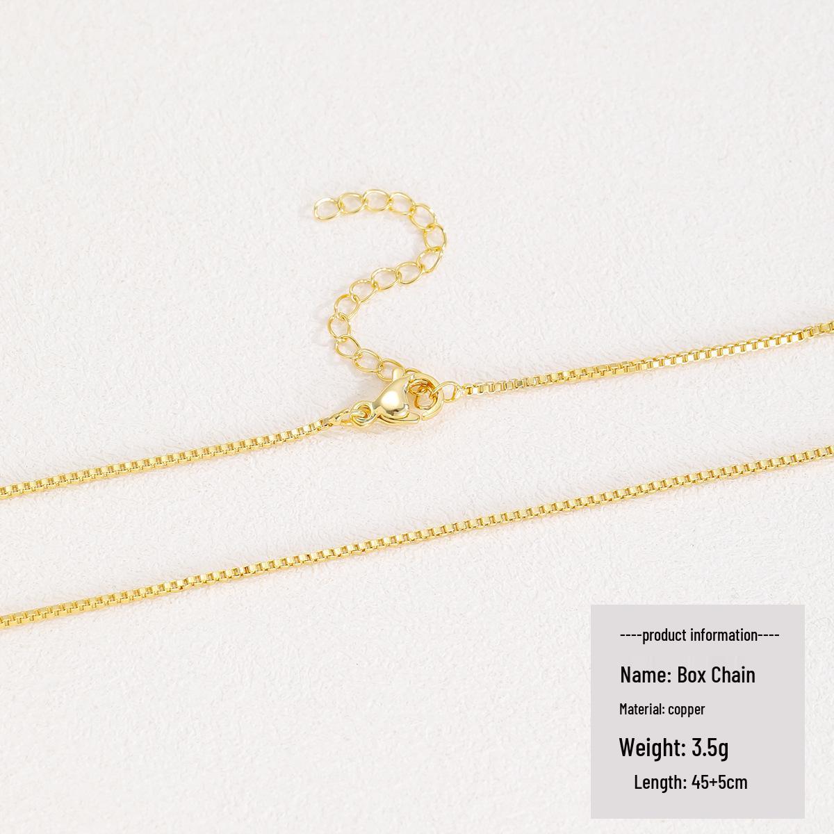 18K Gold-Plated Copper Inlaid Zircon Letter Necklace: Pandora Style DIY Pendant Collarbone for Women