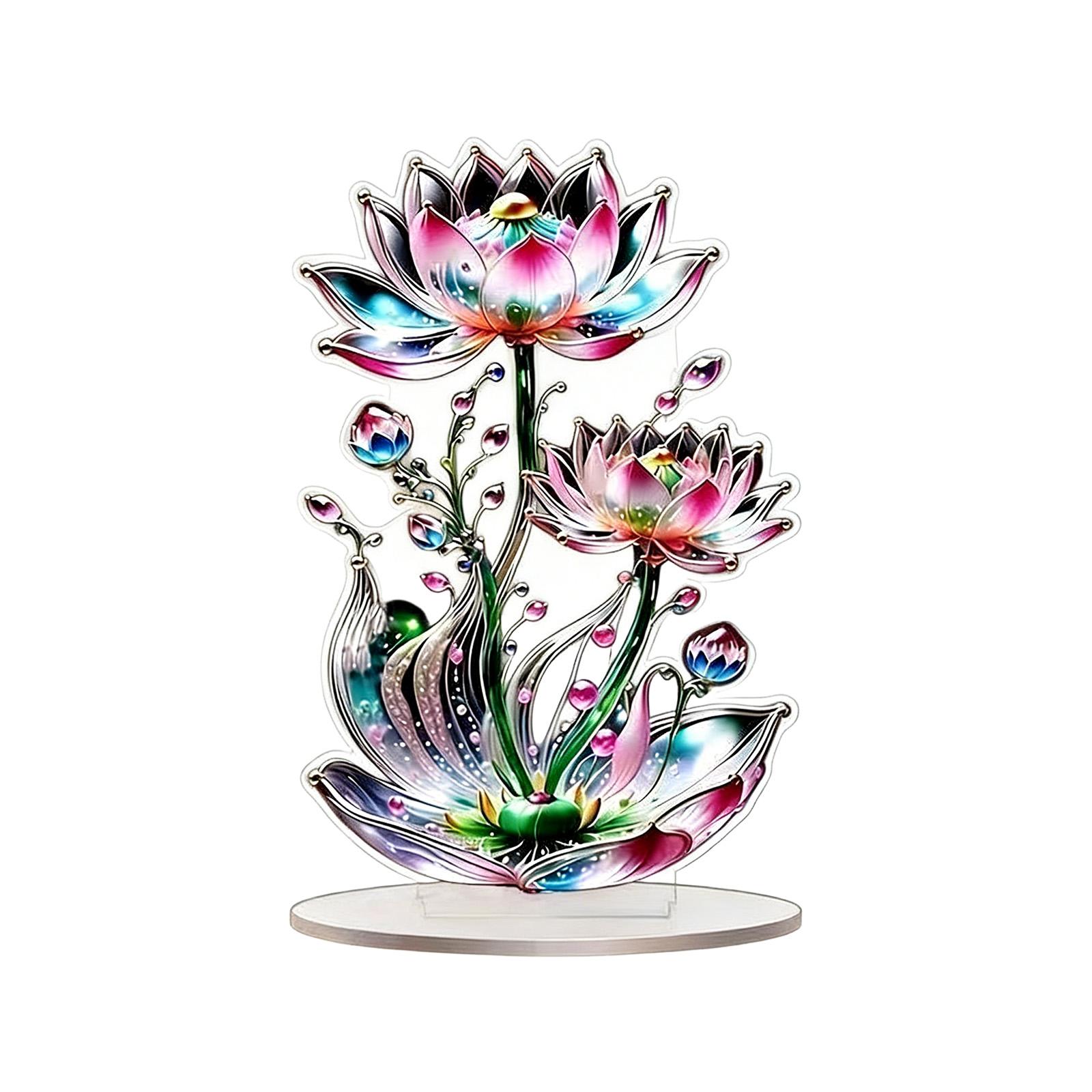 

Минималистичная 2D плоская декоративная фигурка на подставке, многоцветная акриловая поделка, подходит для столов, книжных полок и других художественных украшений. One Size