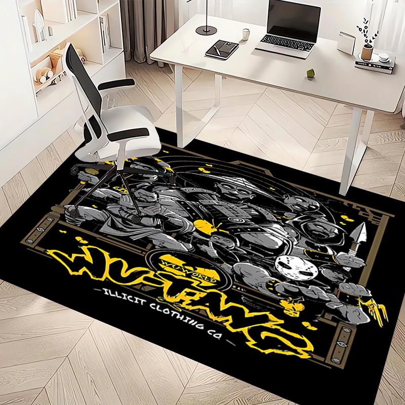 Wu-T-TANG Clans Print Area Rug - Soft,Washable Non-Slip Indoor Mat,Living Room,Home Office Decorative Rug