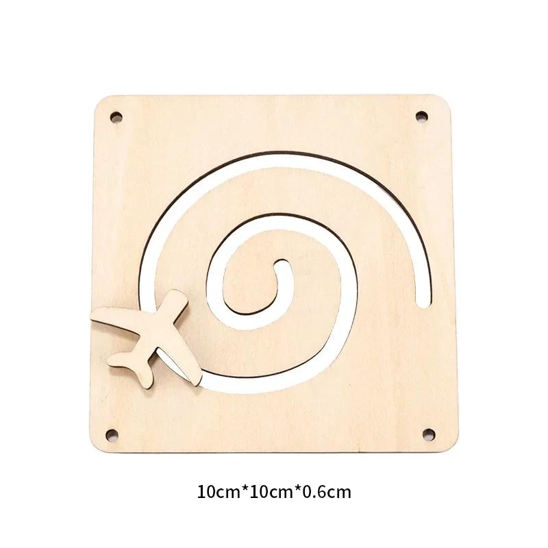 Dřevěná DIY aktivní deska pro děti Montessori odemykací západka dveří párovací puzzle Hračky pro rané vzdělávání a rozvoj dovedností pro děti