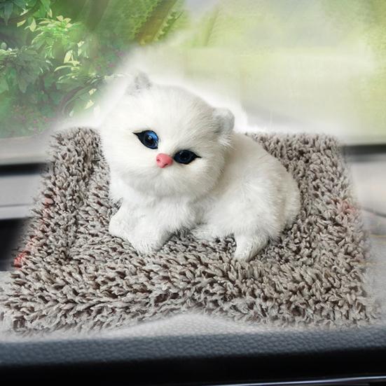 Plush Simulation Cat Home Car Stuffed Toy Embedded Decor Bamboo Charcoal Bag