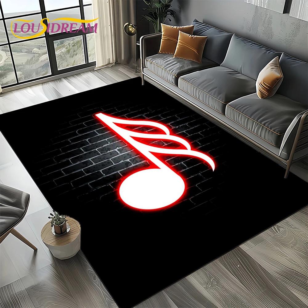 Note Musik Bunt Notenblatt Cartoon Traum Teppich Teppich für Wohnzimmer Schlafzimmer Zuhause Sofa Dekoration, Kinder Rutschfeste Bodenmatte