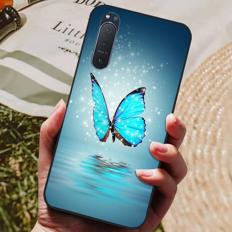 Für Sony Xperia 5 II Hülle Silikon Rückseite Handyhülle für Sony Xperia 5 II Hüllen Xperia1 III L4 Weiche Bumper Coque Cool Fundas