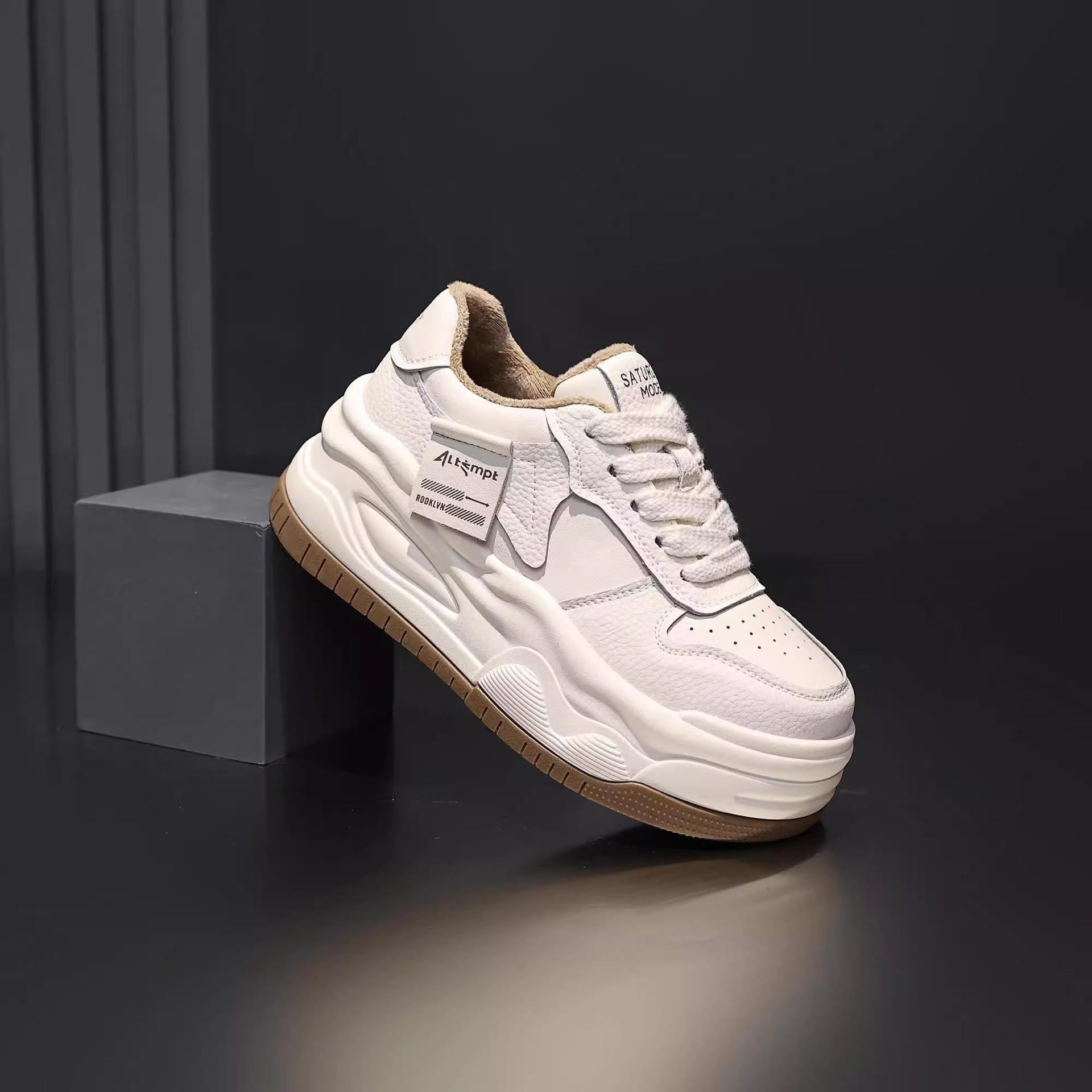 

Daddy shoes women s spring new thick-soled heightening casual board shoes women s muffin bottom with velvet 40 хаки