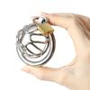 Small Metal Cock Cage Micro Stainless Steel Chastity Device Padlock Lockable Penis Ring Lock Sex Toy For Men BDSM Erotic Bondage
