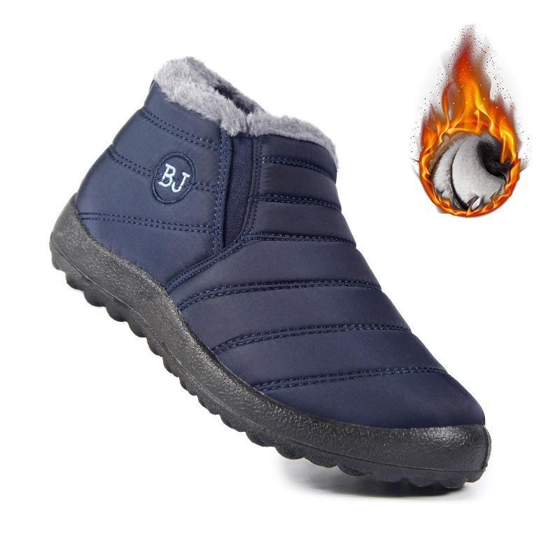Ultra Warm Winter Boots - Anti Slip Thick Sole, Arctic Grade Insulated Snow Boots, Low Heel, Round Toe, Outdoor Hiking Solid Color, Hiking Boots