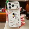 Case For iPhone 17 Pro Max Creative Astronaut Formula Print Magnetic For Magsafe Hybrid Slim Matte Cover For iPhone 16 15 14 13 Pro Max