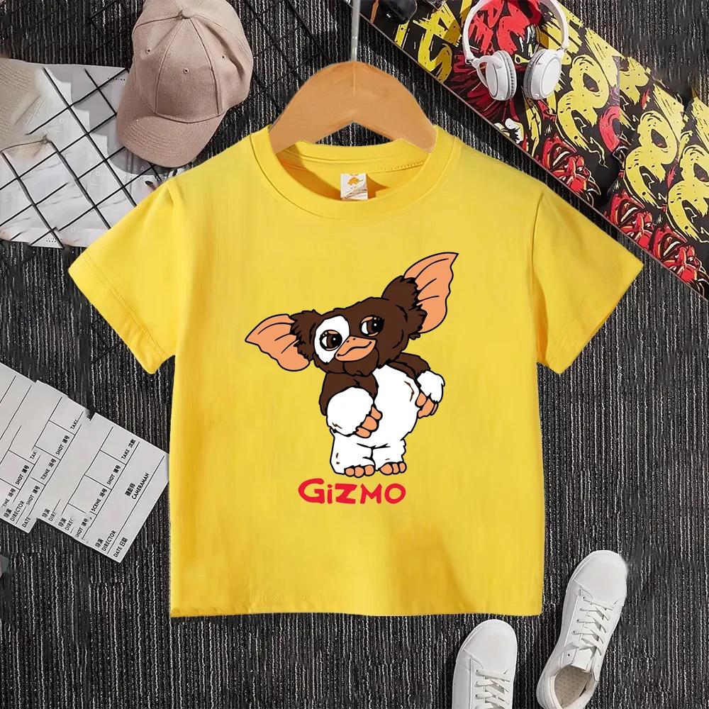 Gremlins Gizmo Children T-shirt Summer Short Sleeve Boy Girl Kids Tee Shirts Cartoon Anime Children's Clothes Top Birthday Gift