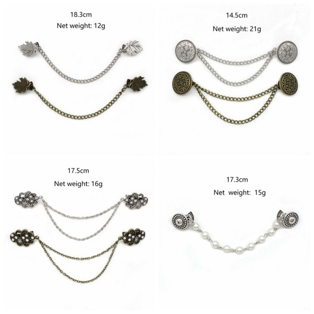 1 Piece Alloy Shawl Clips Decorative Cardigan Clips Vintage Scarf Brooch Pin For Shawl