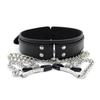 Sexy Leather Choker Collar With Nipple Clamp Breast Clip Chain SM Bondage Couple SM Sex Toys For Woman Erotic Tools Adult Games
