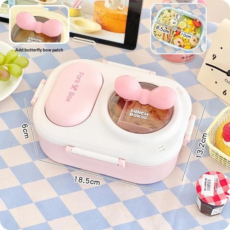 Macaron Style Portable Bento Box, Cute Lunch Container for Women & Teens, Great for Work Picnic Dating