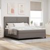 Boxspring Bed with Pillows and Headboard Taupe 200 X 180 Cm Fabric