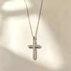 Zircon Cross Diamond Pendant Necklace - Luxury High-End Accessory