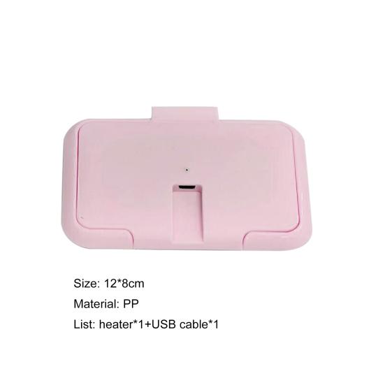 Baby Wipe Heater with Lid Strong Adhesion Portable USB Wet Napkin Warmer for Newborn Use