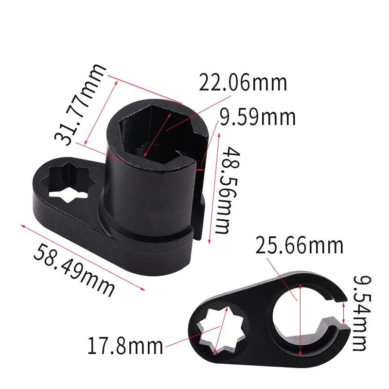 1 Stück Kfz-Sauerstoffsensor-Steckschlüssel-Entfernungsschlüssel Werkzeug 22mm Offset-Sauerstoffsensor-Steckschlüssel Werkzeugsatz Adapter Motor-Schlüssel
