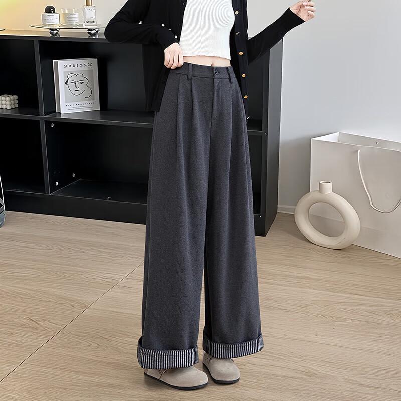 Women's Elastic Waist Wide-Leg Casual Pants