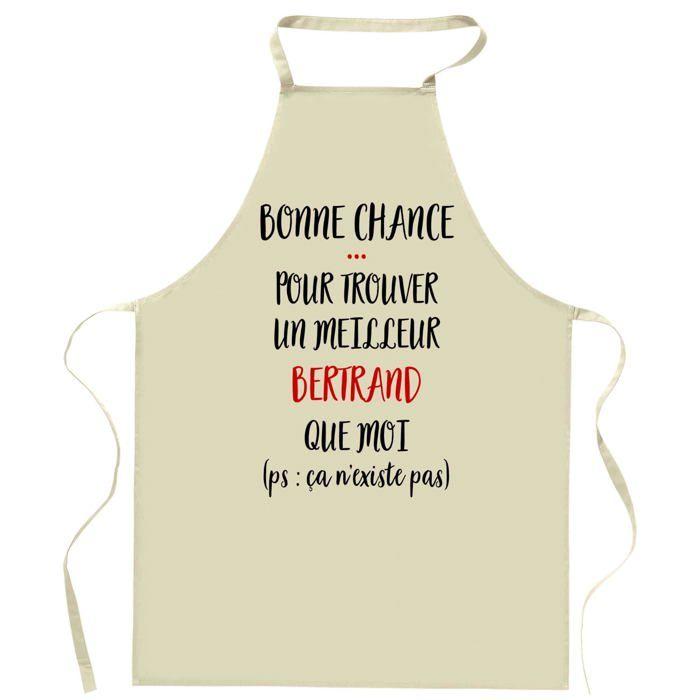 Kitchen Apron - Bertrand "It Doesn't Exist" - Durable Cotton - Breton Print - Adjustable Ties