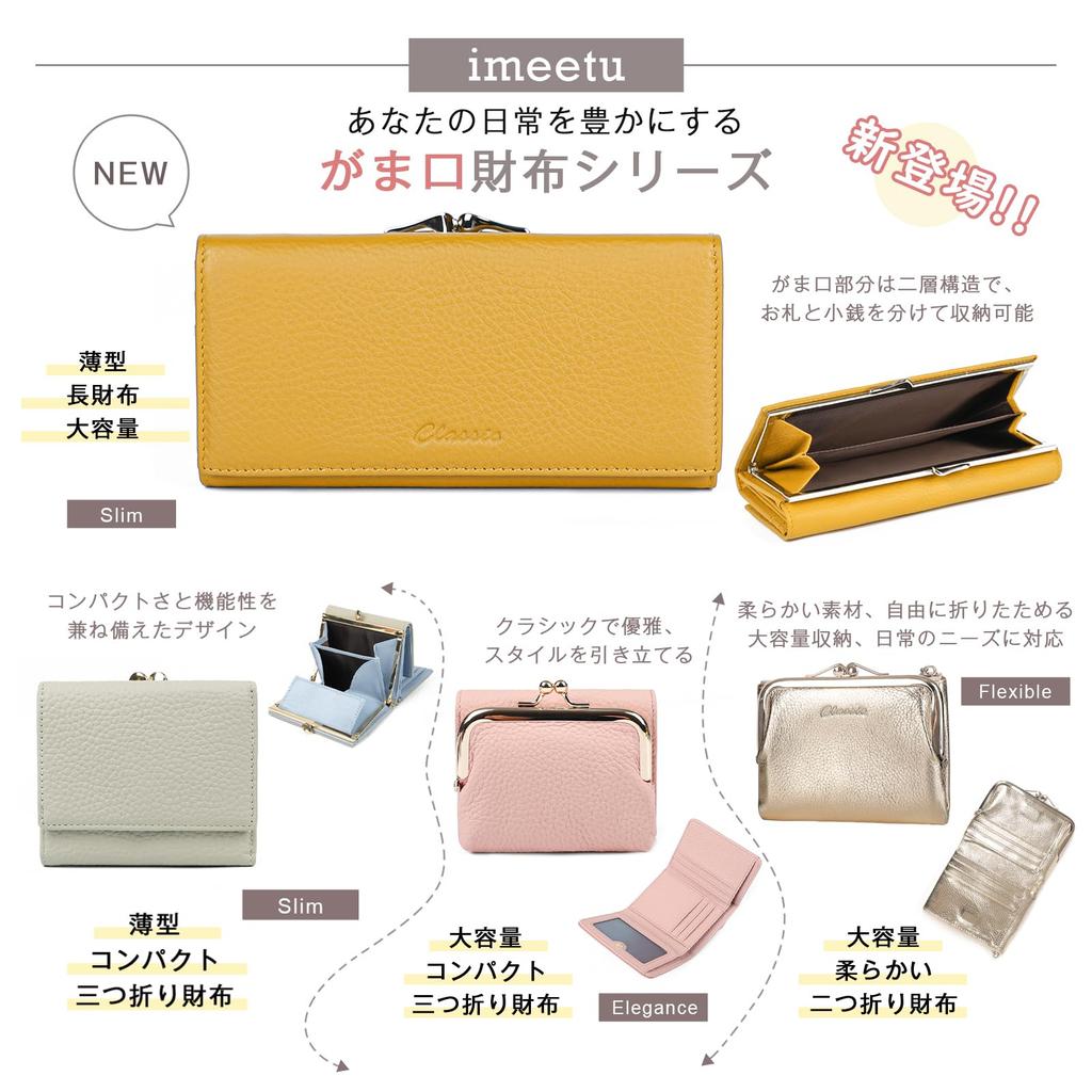 Genuine Leather Clasp Long Travel Large with Coin Two Gift Box Casual [imeetu] Women's Wallet, Wallet, Wallet, Capacity, Soft, Purse, Compartments,