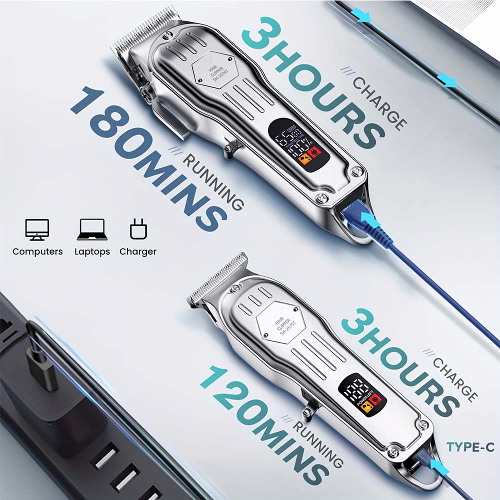 Professional Hair Clippers/Hair Trimmer/Beard Shaver Kit for Men Barber Clipper Hair Cutting Kit Gifts for Men