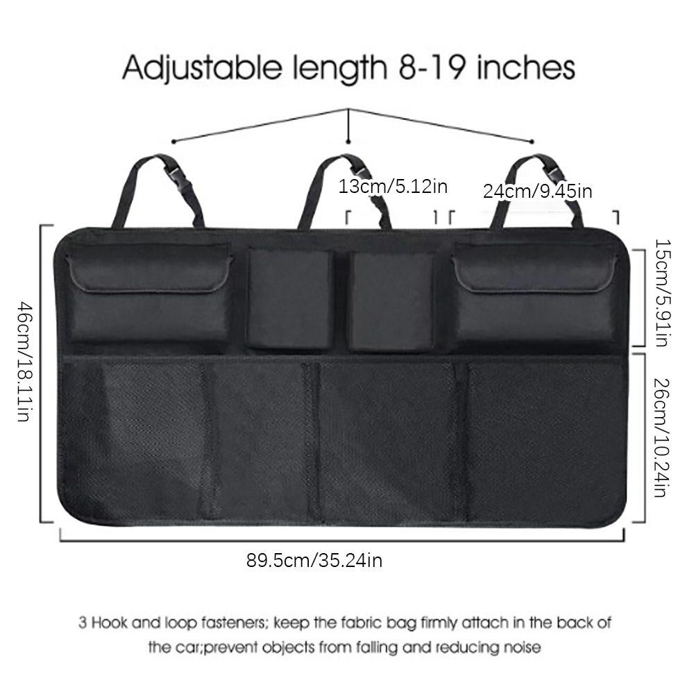 High Capacity Backseat Storage Bag Adjustable Auto Seat Back Hanging Organizer  Universal