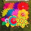 Multistyles Rotating Sunflower PVC Garden Yard Wind Spinner  Outdoor Party Picnic Decor