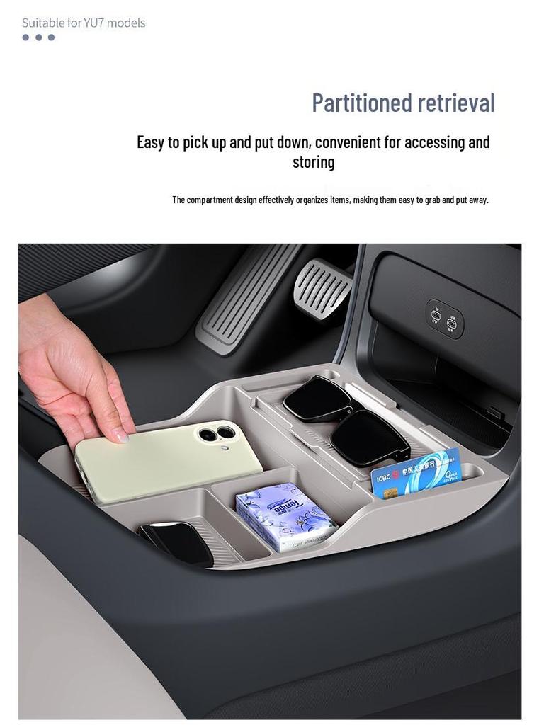 Xiaomi YU7 Car Window Button Frame Protector - Anti-slip Glass Lifter Panel Cover