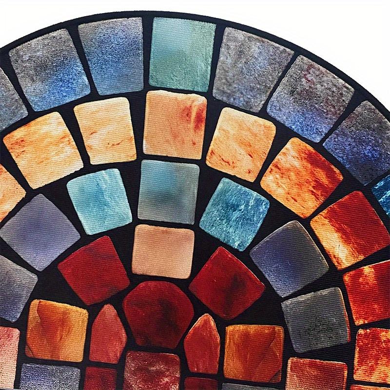 Chic Art Design Non-Slip Door Mat - Thick, Soft Polyester Carpet for Home Decor, Ideal for Porches & Living Rooms