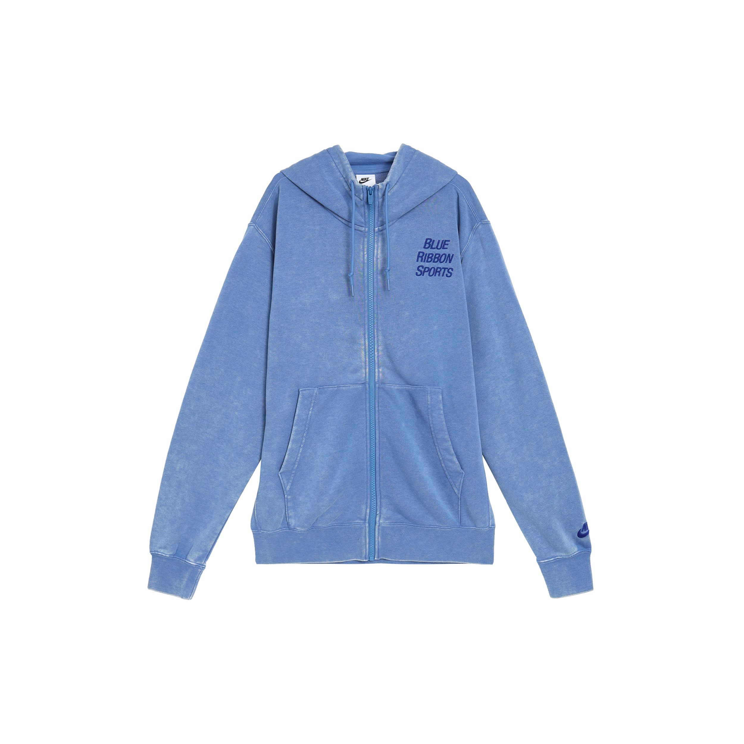 Nike Club Full Zip Hooded Jacket Men Washed Blue HQ6040-486 L