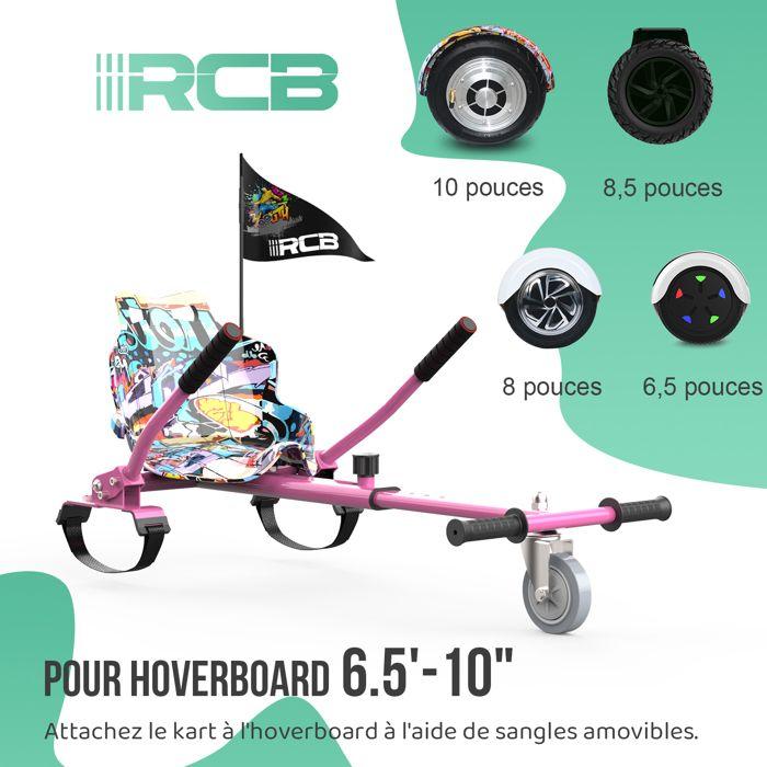 RCB Hoverkart Accessoire Pour Gyropode Auto-Équilibrage - Siège Karting Ajustable (20kg Min-100kg Max) - Rose