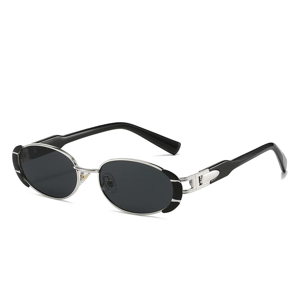 Retro Vintage Oval Sunglasses Women Men Steampunk Metal Frame UV400 Eyewear Outdoor Driving Sun Glasses
