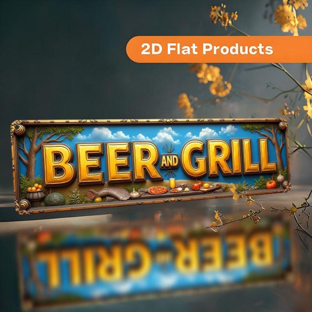 Retro Metal Wall Art for Home Office Beer Bar Decor