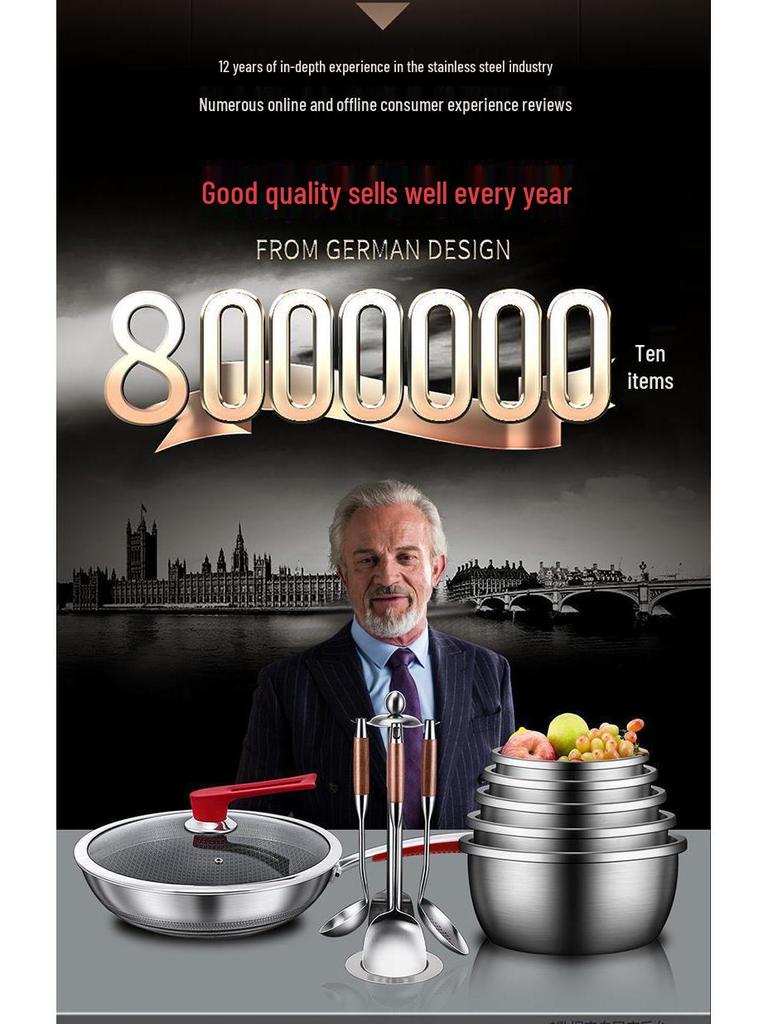 316 Stainless Steel Yin Yang Hot Pot with Induction Cooker Compatibility - Large Capacity Family Soup Pot