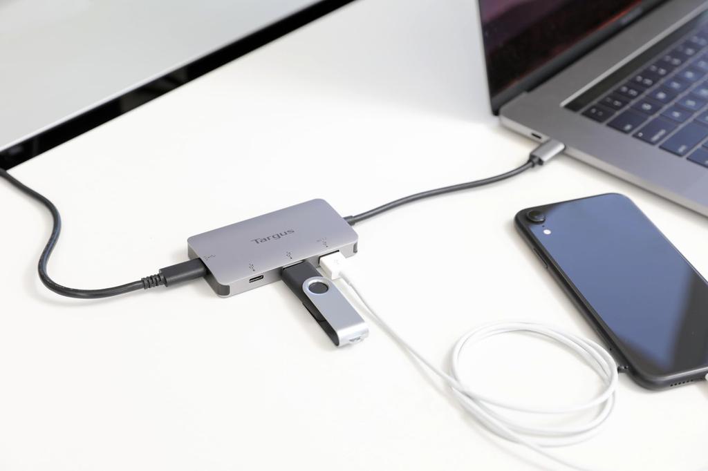 Targus multiport hub ports x ports x with 100W PD Domestic authorized distributor product USB-C (USB-A 2, USB-C 2, pass-through) ACH228AP-51