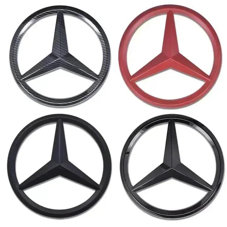 VRF2   1Pc ABS Car Front Grille Badge Decal Cover Emblem for Mercedes Benz W204 W205 W210 W211 W212 W213 C E Class GLA GLK ML GLC GLE