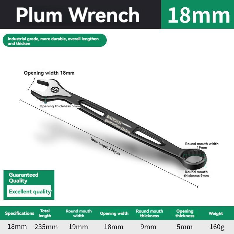 Durable Ratchet Wrench 8-32mm Plum Blossoms Open Combination Wrench Two-Way Double Fast Ratchet Wrench Auto Repair Tools