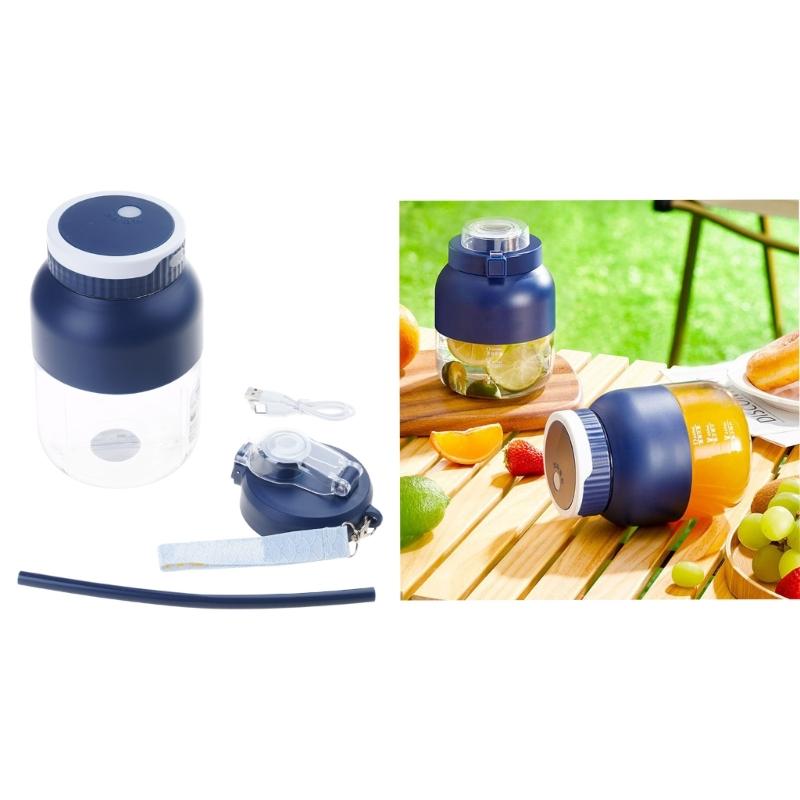 Portable Blenders for Shakes and Smoothies 500ml Travel Cup with 2 Lid USB Rechargeable Portable Juicer for Home Travel