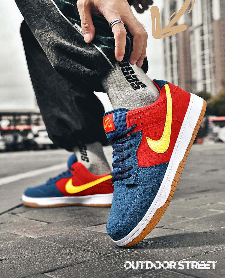 AJ Pánské/Dámské Červeno-Modré Nesourodé SB Nízké Skate & Běžecké Boty