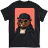 Biber mit Sonnenbrille Herren Damen Grafik Biber T-Shirt, Tanktop, Langarm, Sweatshirt, Hoodie Herren Damen Kinder Hergestellt in Kanada Schwarz
