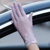 Women's Summer Sun Protection Ice Silk Touch Screen Lace Gloves - Short, Breathable, Anti-Slip, Full Finger for Driving