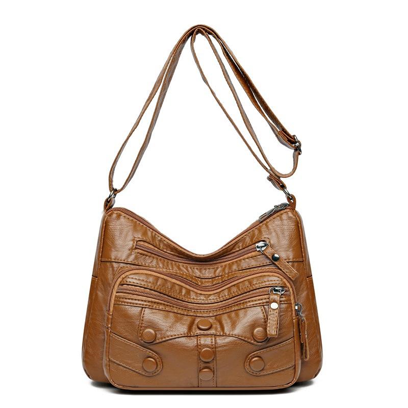 

Женская сумка Сумка через плечо с несколькими карманами Сумка через плечо Mommy Маленькая квадратная сумка коричневый