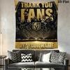 Name Custom Vegas Golden Knights Wall Tapestry Aesthetic Wall Hanging Printed Fabric Blanket Decorative Tapestries for Bedroom Living Room Home Decor